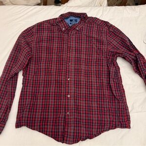 George Red and Black Plaid Casual Shirt